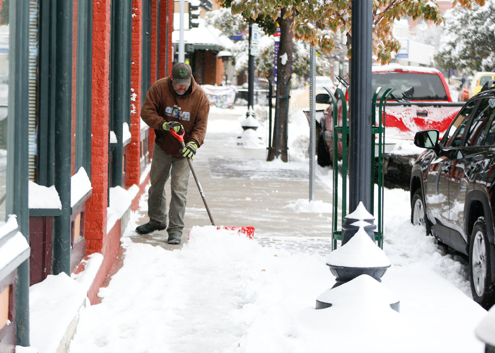 Shoveling snow
